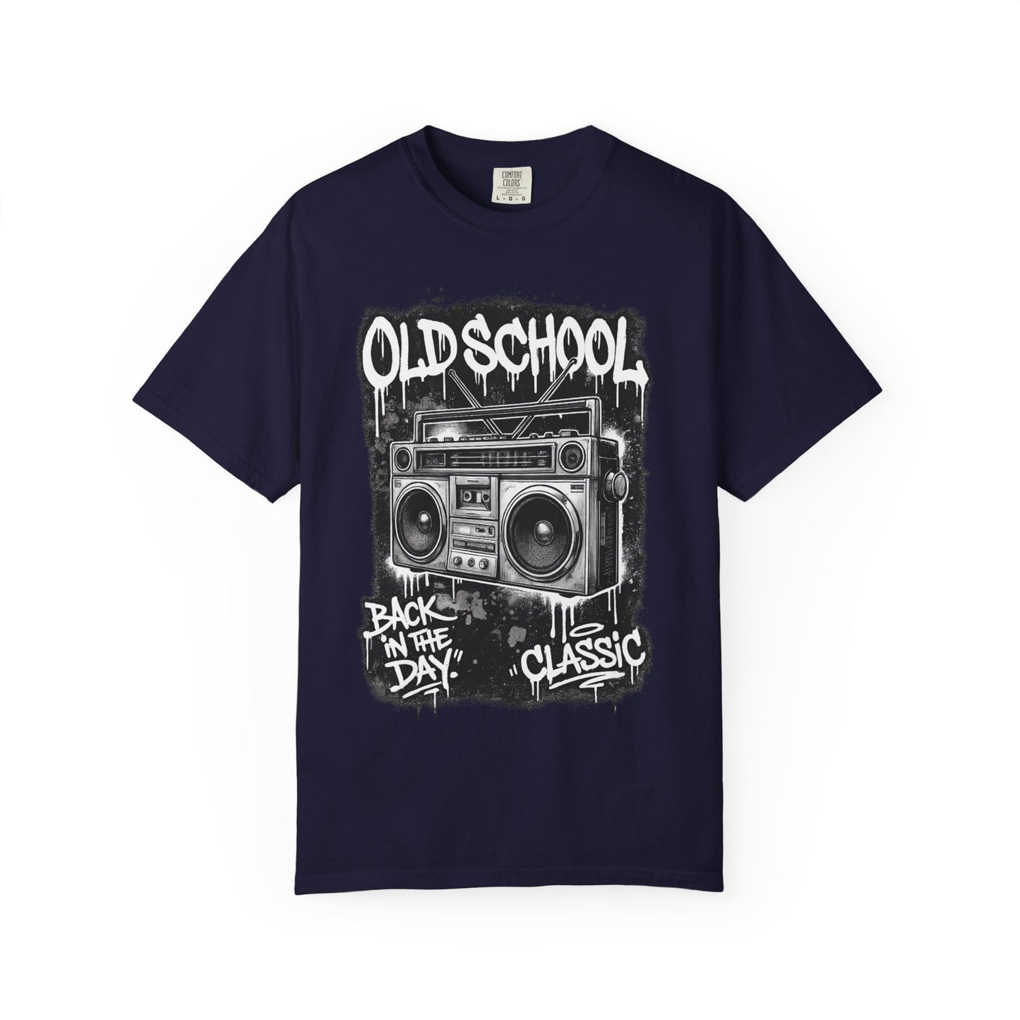 Old School Boombox T-Shirt — "Back in the Day" Vintage Hip Hop Graphic Tee