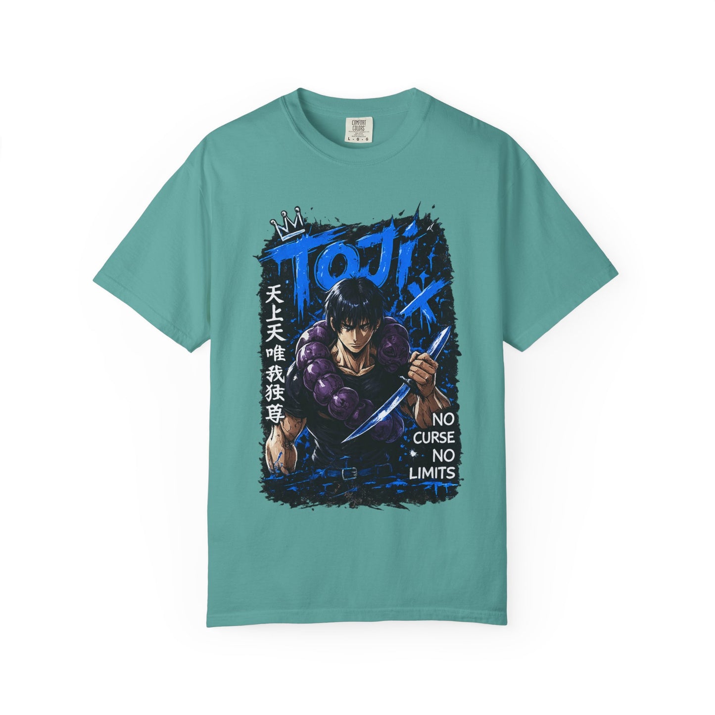 Toji Swordfighter Anime T-Shirt — 'No Curse, No Limits' Graphic Tee