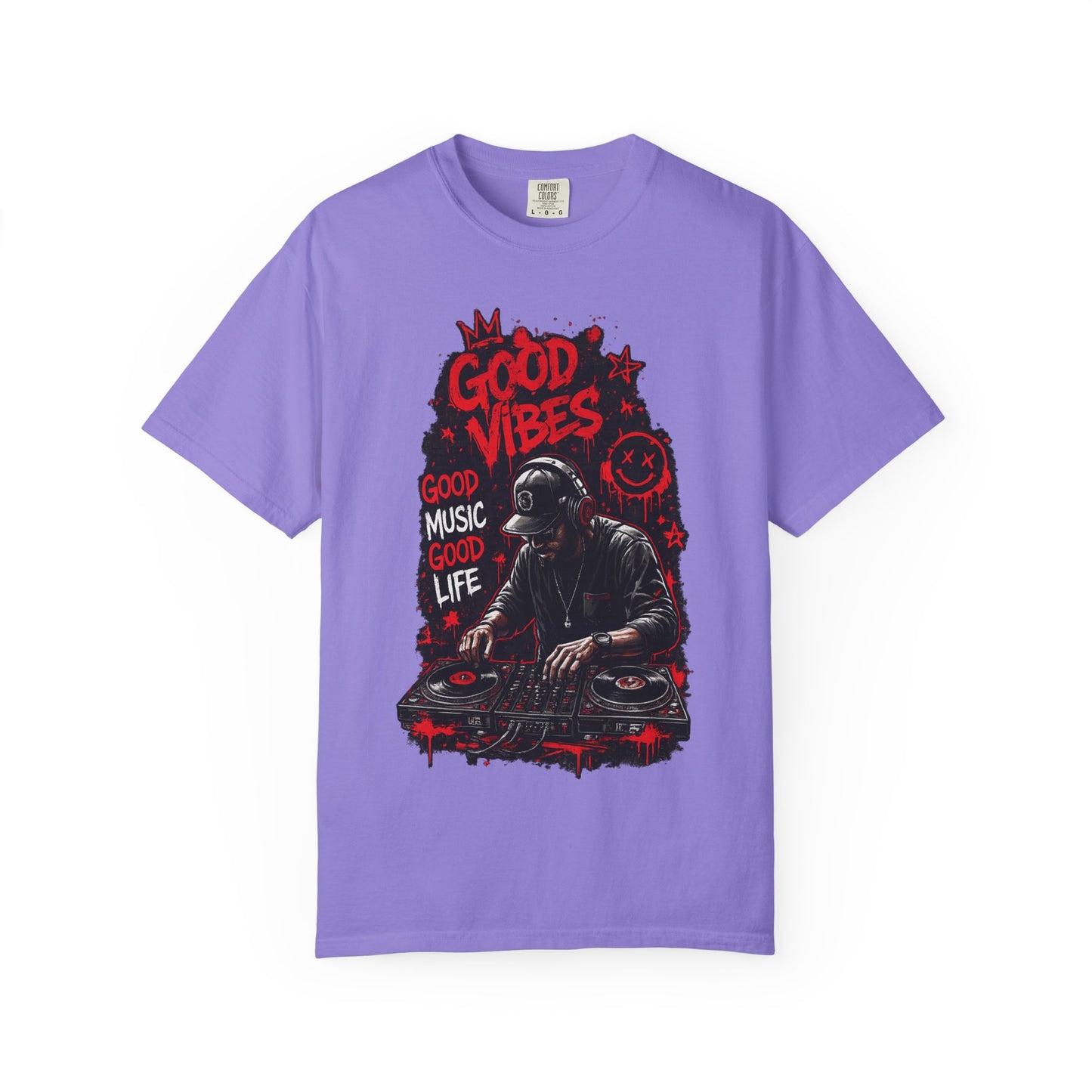 Good Vibes DJ T-Shirt — 'Good Music Good Life' Graphic Tee