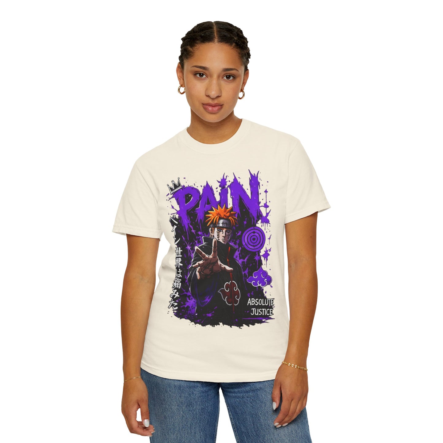 Anime Pain Graphic T-Shirt — 'Pain' & Akatsuki Design with Japanese Text