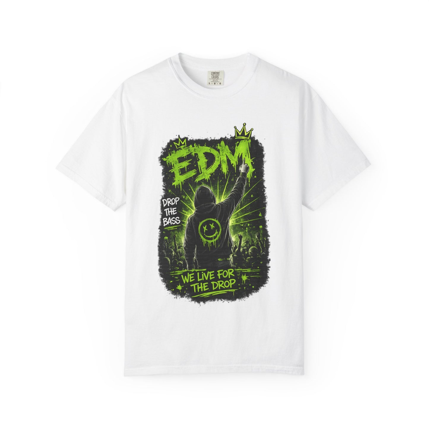 EDM Drop The Bass T-Shirt — 'We Live For The Drop' Neon Rave Tee