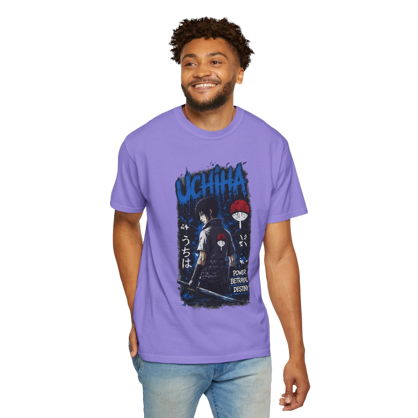 Uchiha Clan Graphic T-Shirt — Anime Sasuke Poster Design