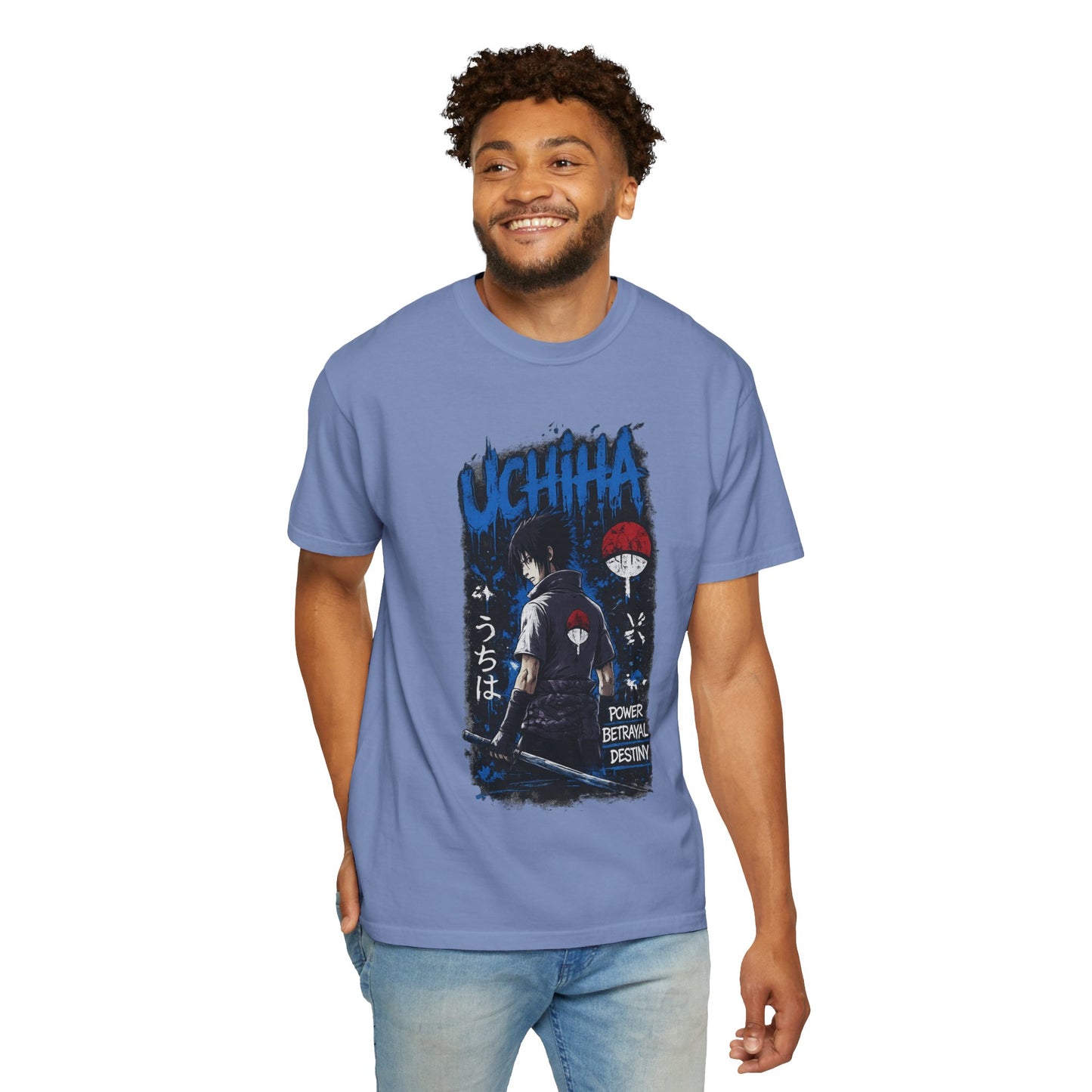 Uchiha Clan Graphic T-Shirt — Anime Sasuke Poster Design