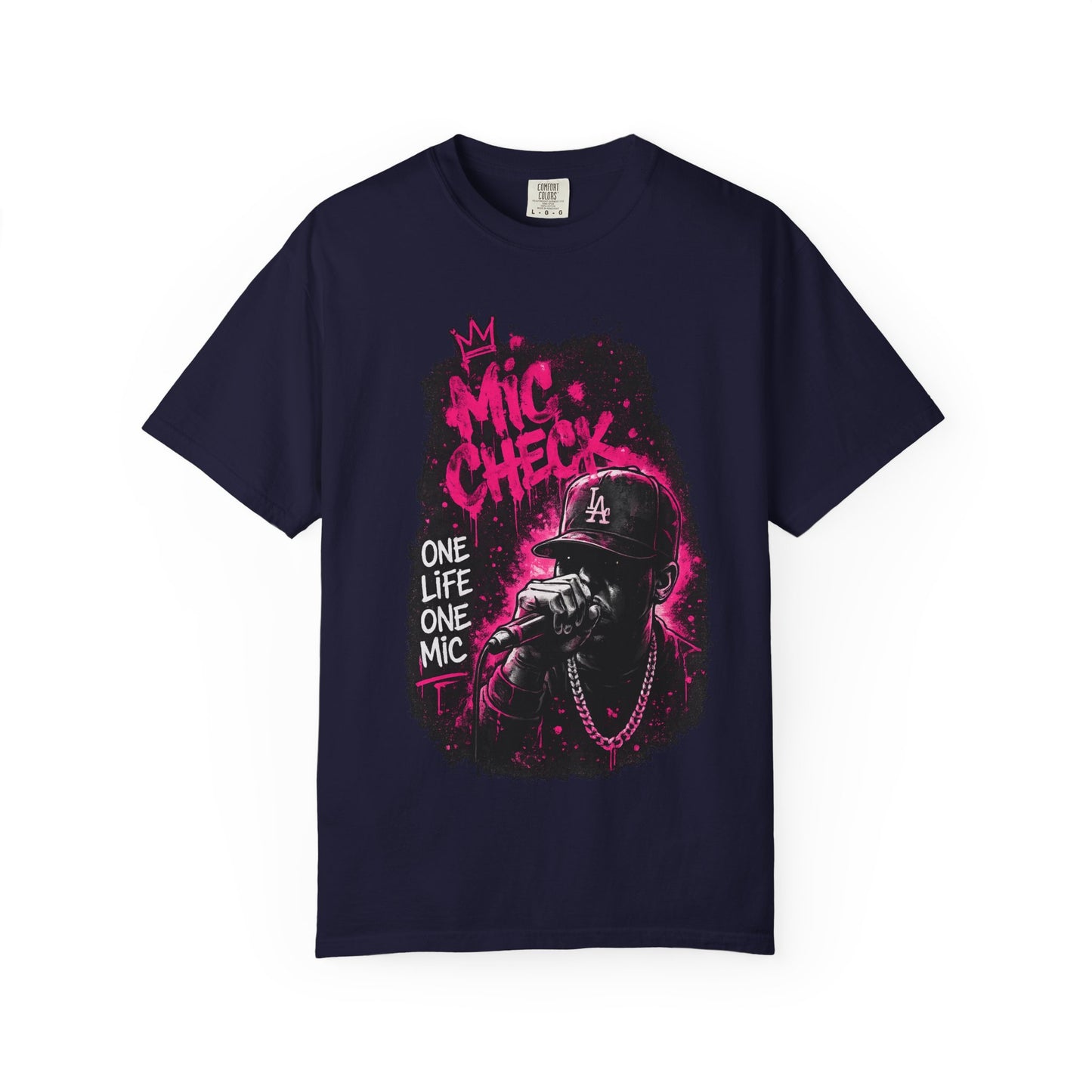 Mic Check T-Shirt — One Life One Mic Hip-Hop Graphic Tee