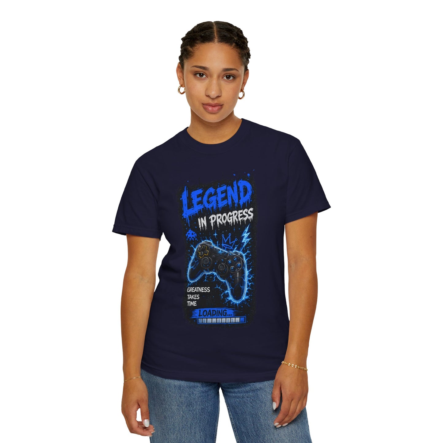 Legend in Progress Gamer T-Shirt — "Legend in Progress" Graphic Tee with Controller