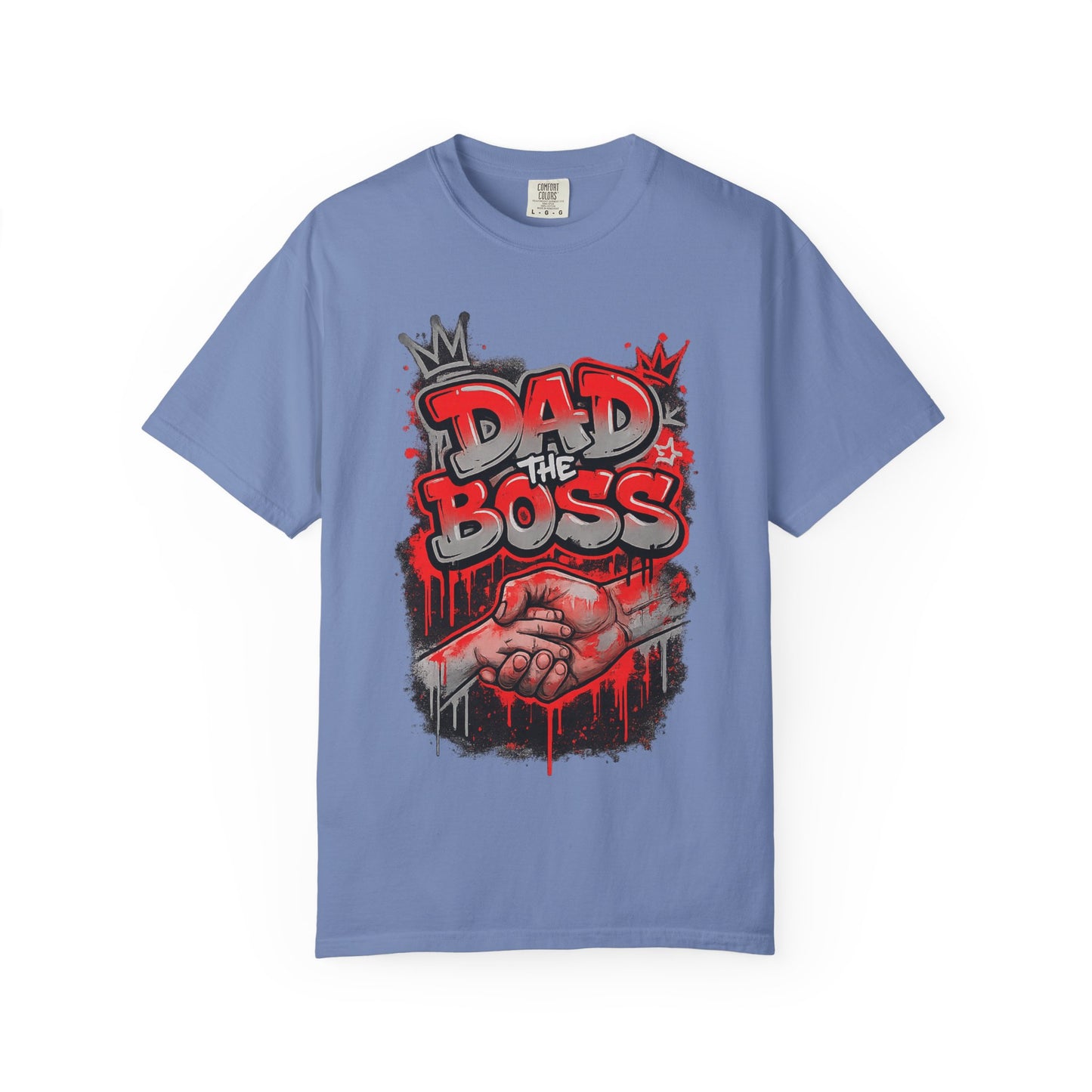 Dad The Boss shirt | Graffiti fist design, red black street art