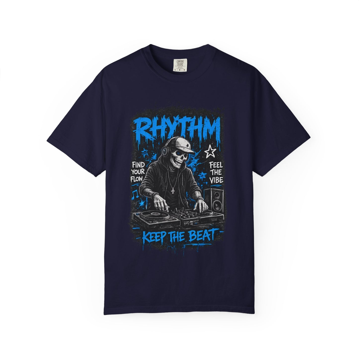 Rhythm DJ Skull Keep The Beat T-Shirt | Music Graphic Tee