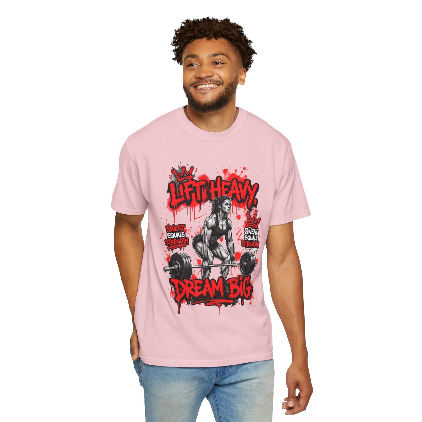 Lift Heavy Dream Big T-shirt | Female Deadlift Weightlifting Design
