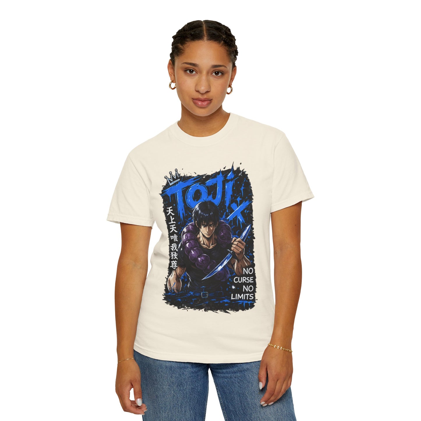 Toji Swordfighter Anime T-Shirt — 'No Curse, No Limits' Graphic Tee