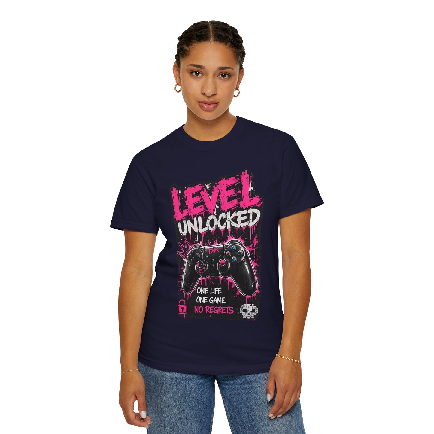 Level Unlocked Gamer T-Shirt — "One Life, One Game" Graphic Tee