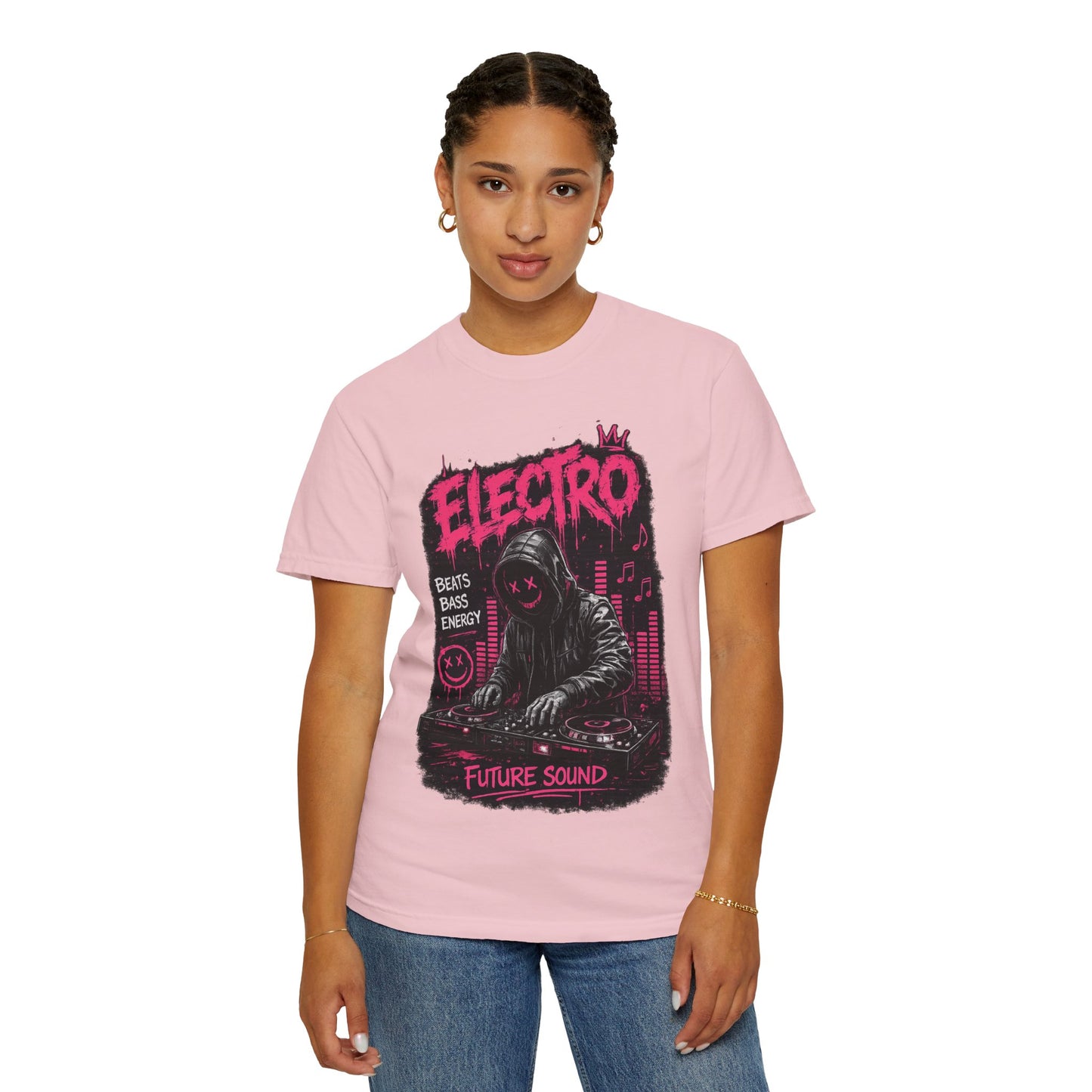 Electro DJ Graphic T-Shirt — "Future Sound" Music Neon Rave Tee