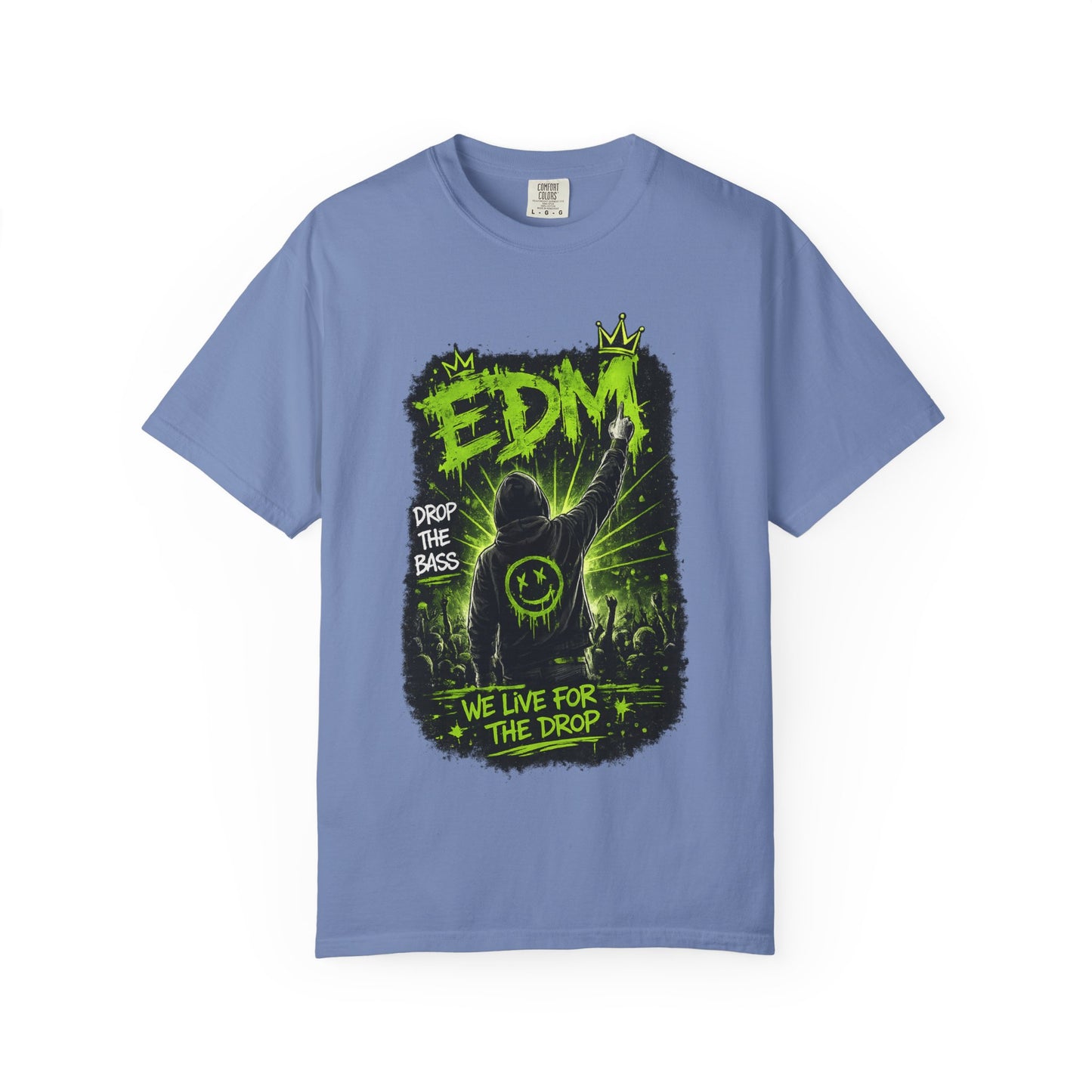EDM Drop The Bass T-Shirt — 'We Live For The Drop' Neon Rave Tee
