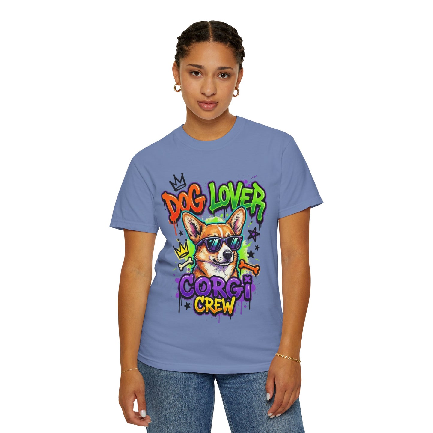 Corgi Crew Dog Lover T-Shirt – Cute Cartoon Corgi Graphic Tee