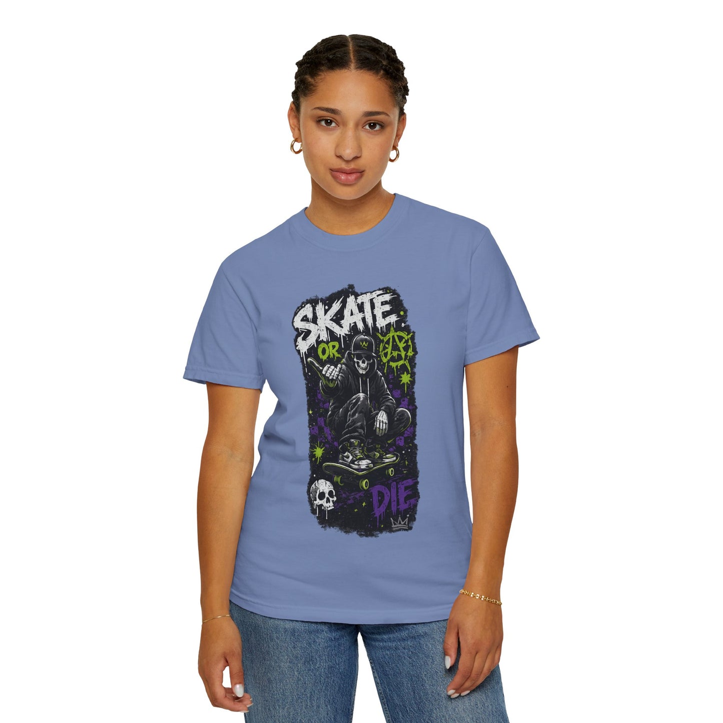 Skate or Die Graphic T‑Shirt — Grim Reaper Skateboard Tee