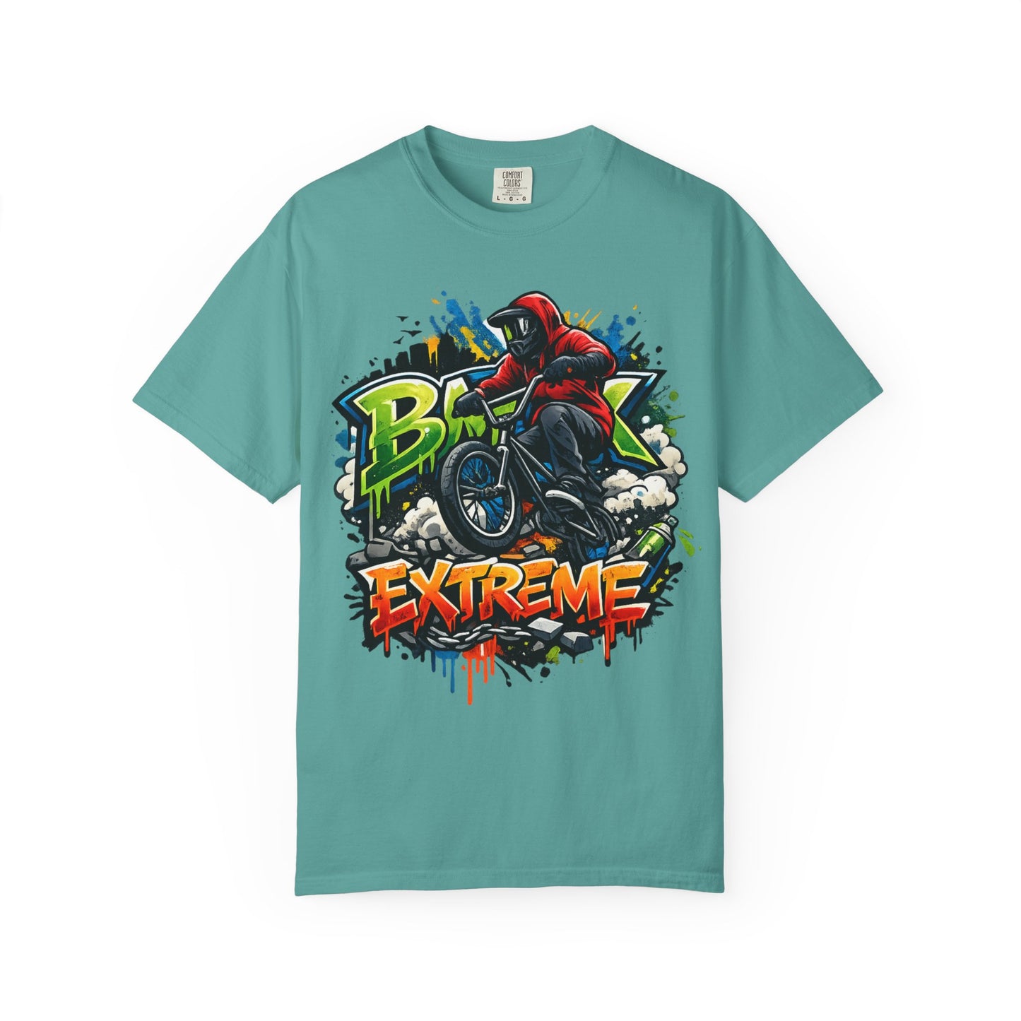Extreme BMX Rider T-Shirt — Graffiti Stunt Bike Tee