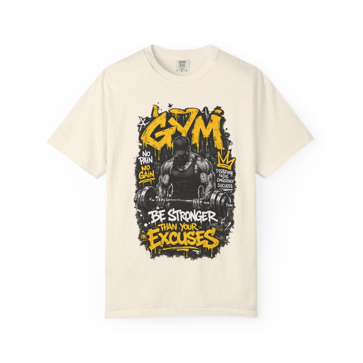 Gym Weightlifting Illustration T-shirt | Be Stronger Than Your Excuses