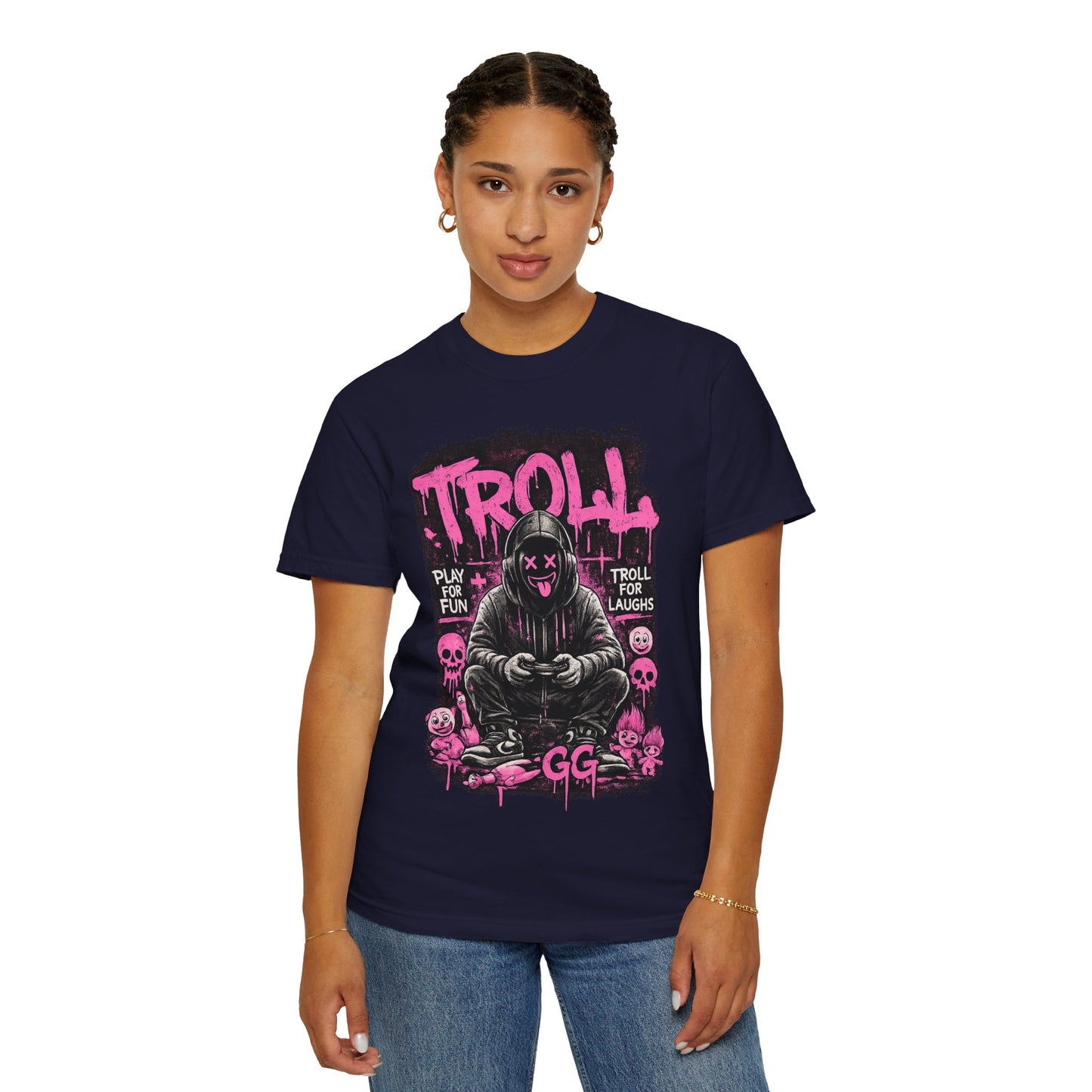 Troll Gamer Hoodie Graphic Tee | Gamer Skull Streetwear