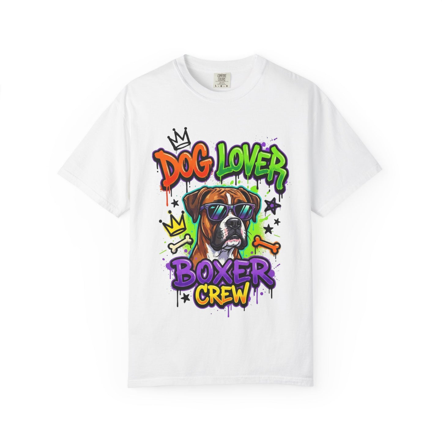 Boxer Crew Dog Lover T-Shirt — Graphic Dog Owner Tee