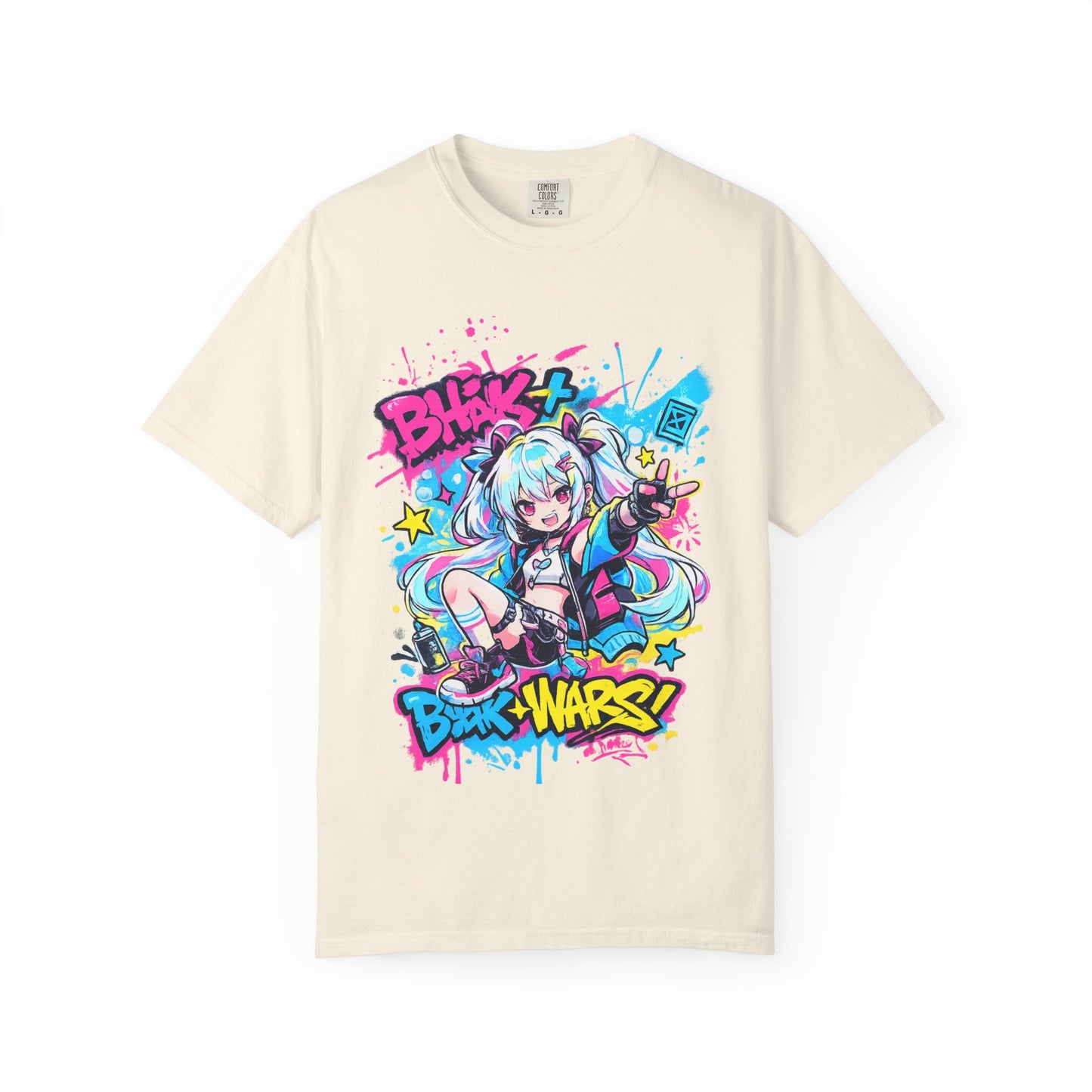 Anime Gamer Girl Graphic T-Shirt — "Blox Wars" Streetwear Tee