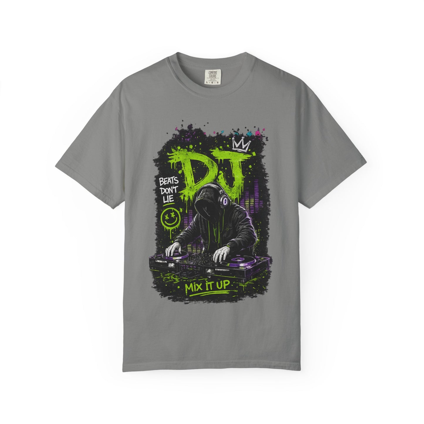DJ Graffiti T-Shirt — "Beats Don’t Lie / Mix It Up" Streetwear Tee