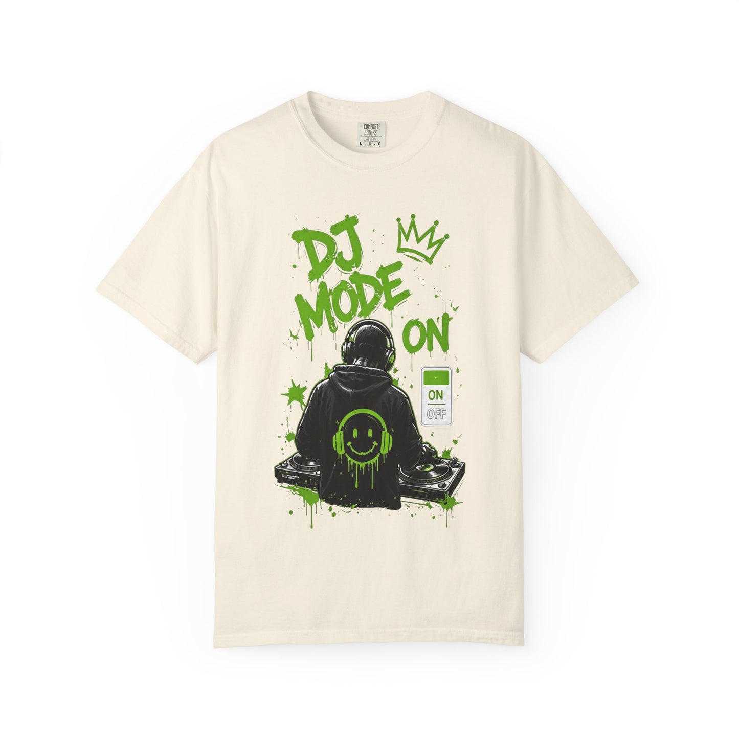 DJ Mode On T-Shirt — Neon Green DJ Graphic Tee