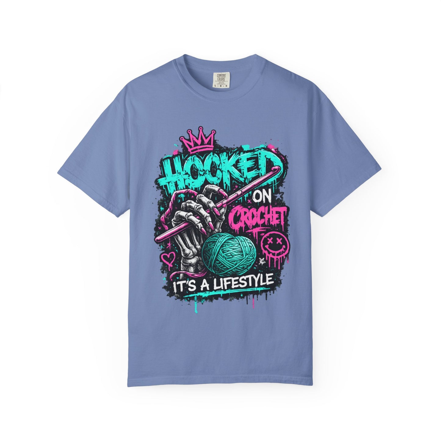 Hooked on Crochet T-Shirt — "It's a Lifestyle" Graphic Tee for Crochet Lovers