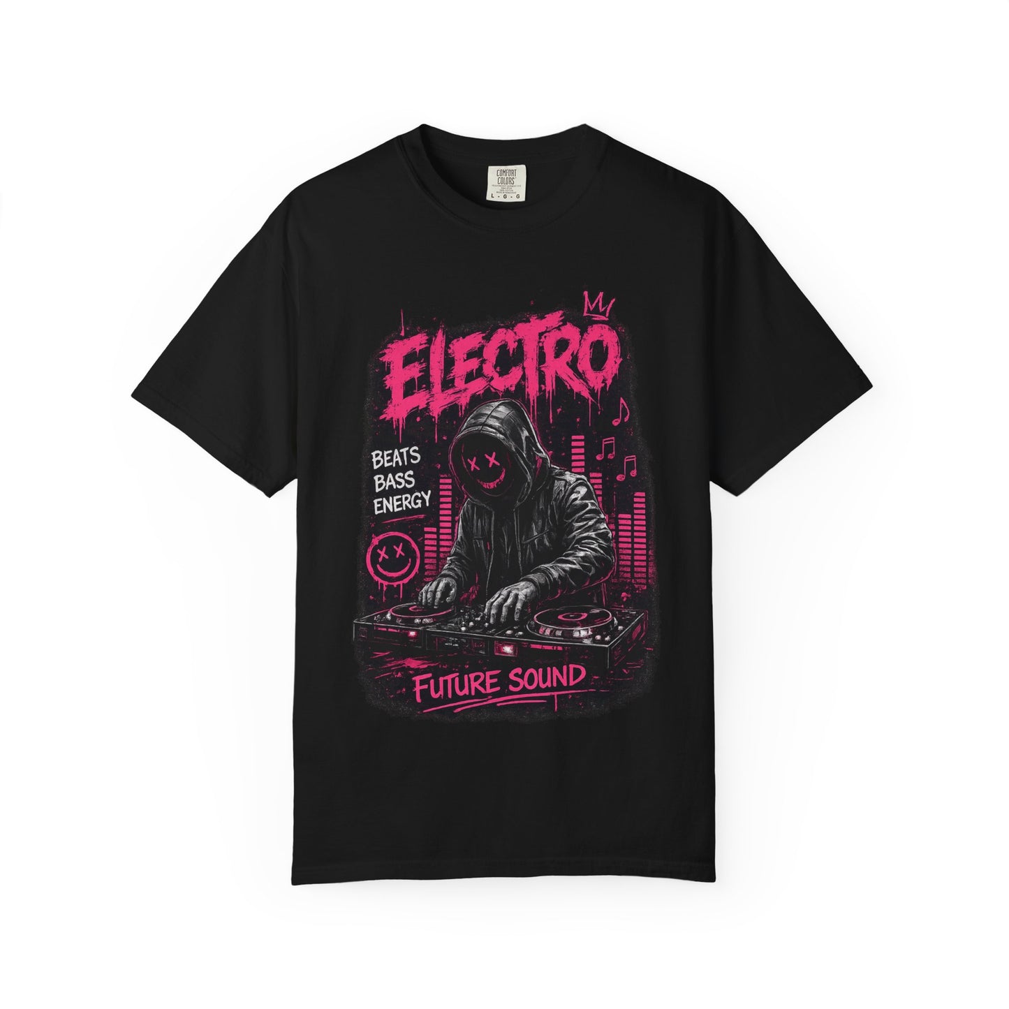 Electro DJ Graphic T-Shirt — "Future Sound" Music Neon Rave Tee