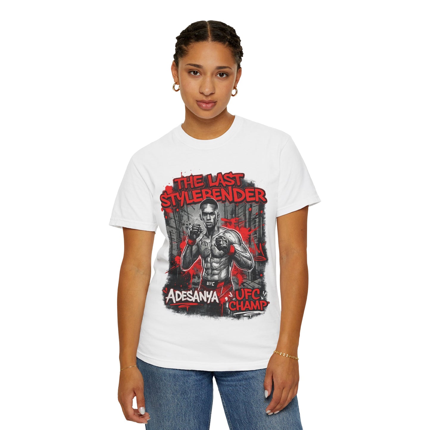 Adesanya 'The Last Stylerender' UFC Champ Graphic T-Shirt
