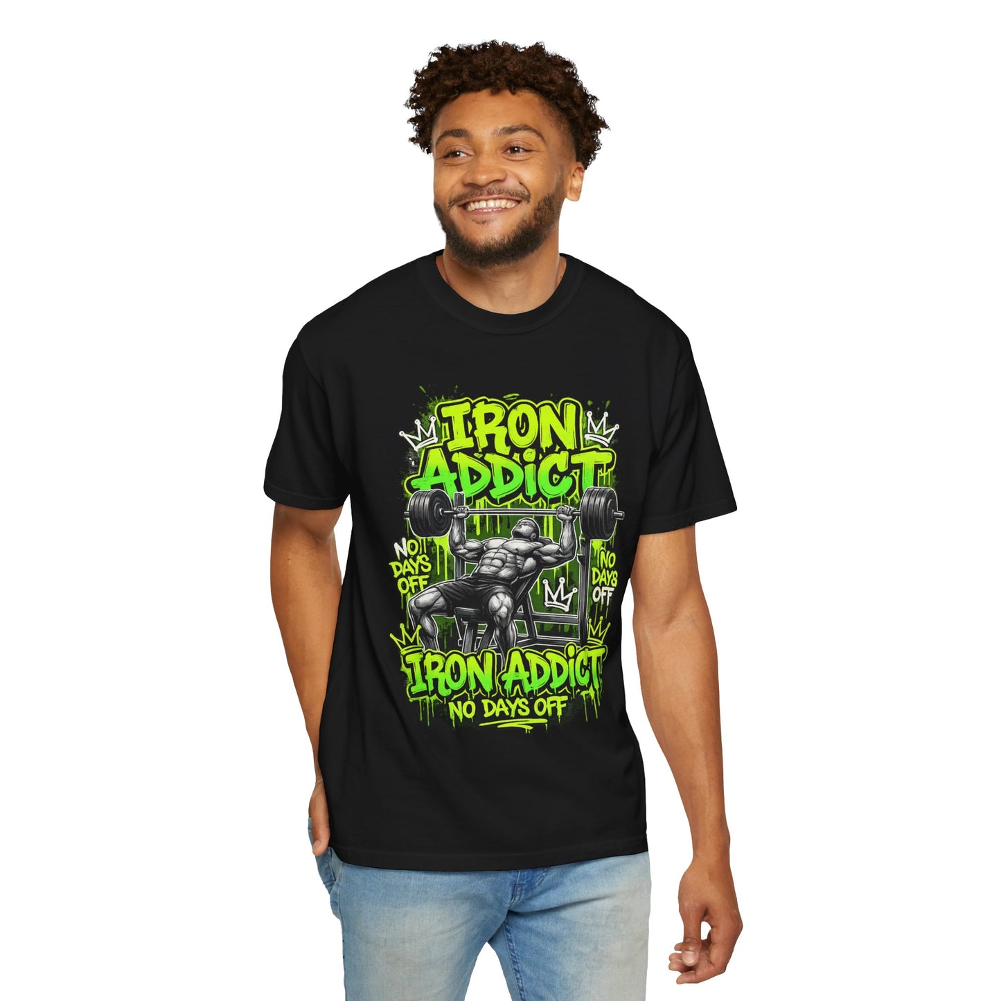 Iron Addict weightlifting graphic tee | T-Shirt