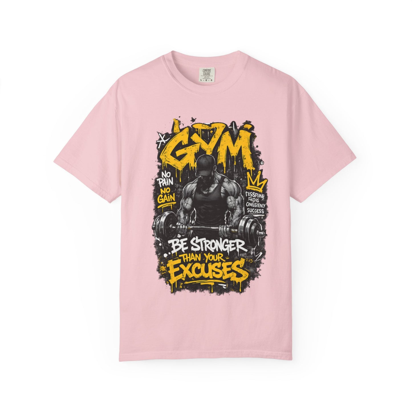 Gym Weightlifting Illustration T-shirt | Be Stronger Than Your Excuses