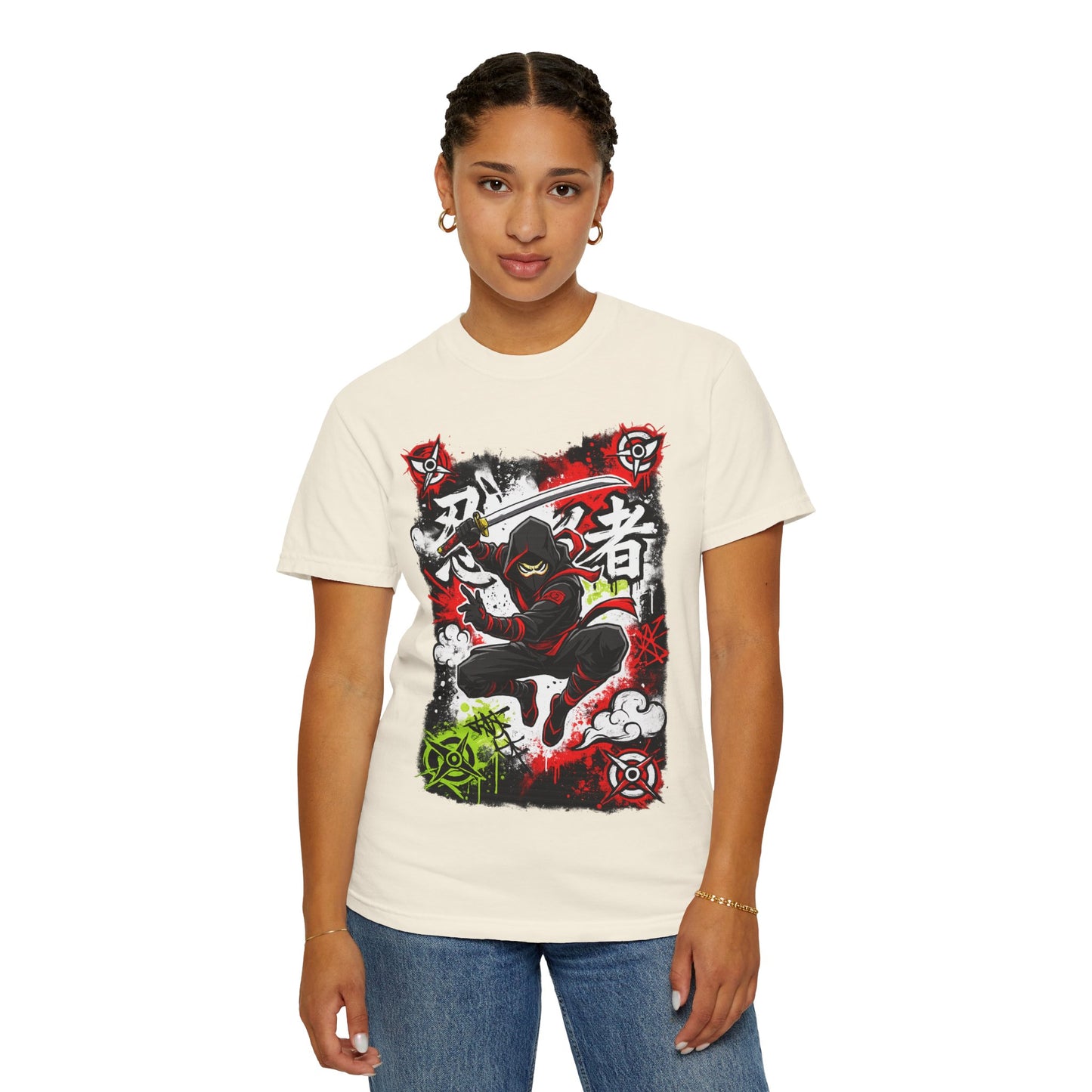 Ninja Warrior Graphic T-Shirt — Japanese Kanji Samurai Streetwear