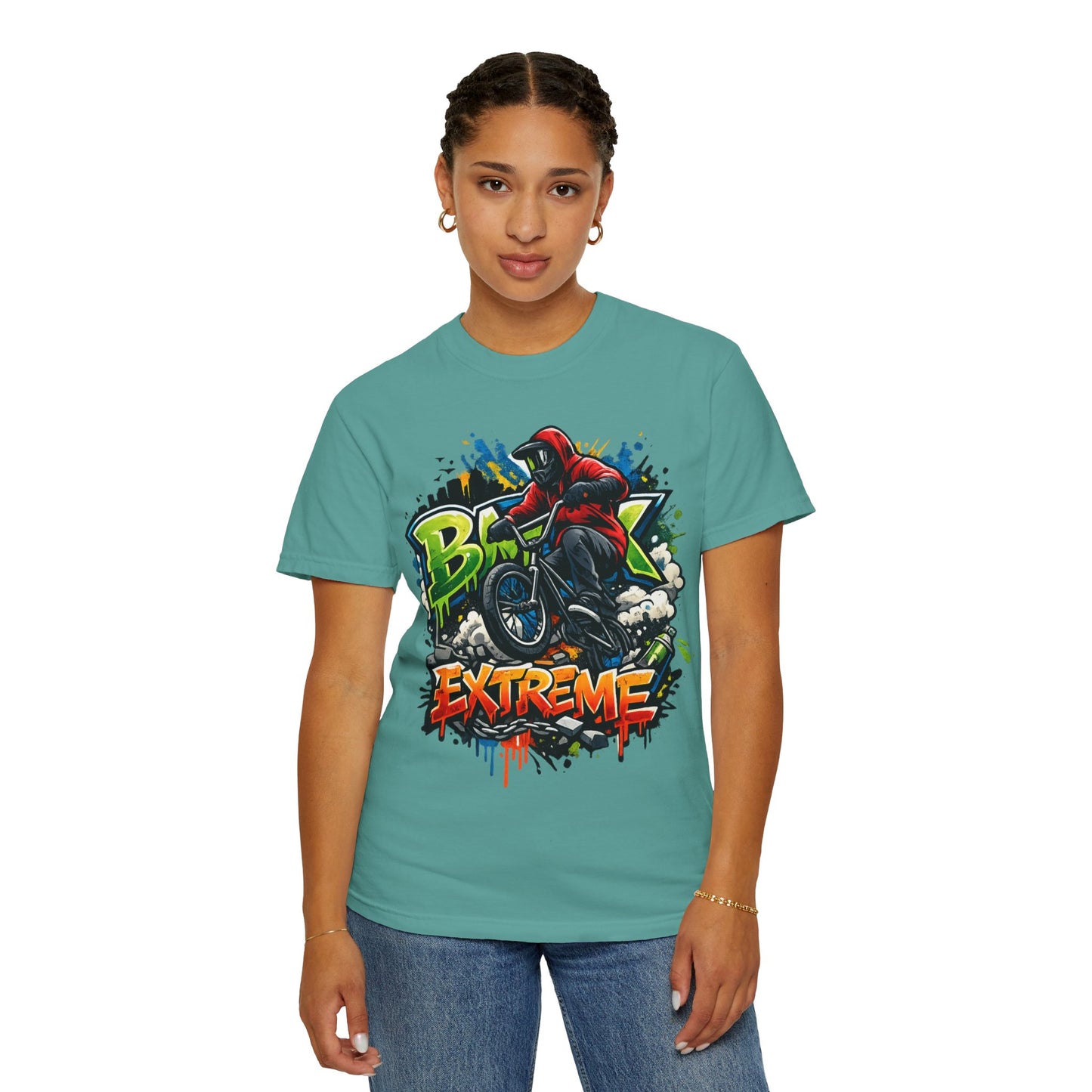 Extreme BMX Rider T-Shirt — Graffiti Stunt Bike Tee