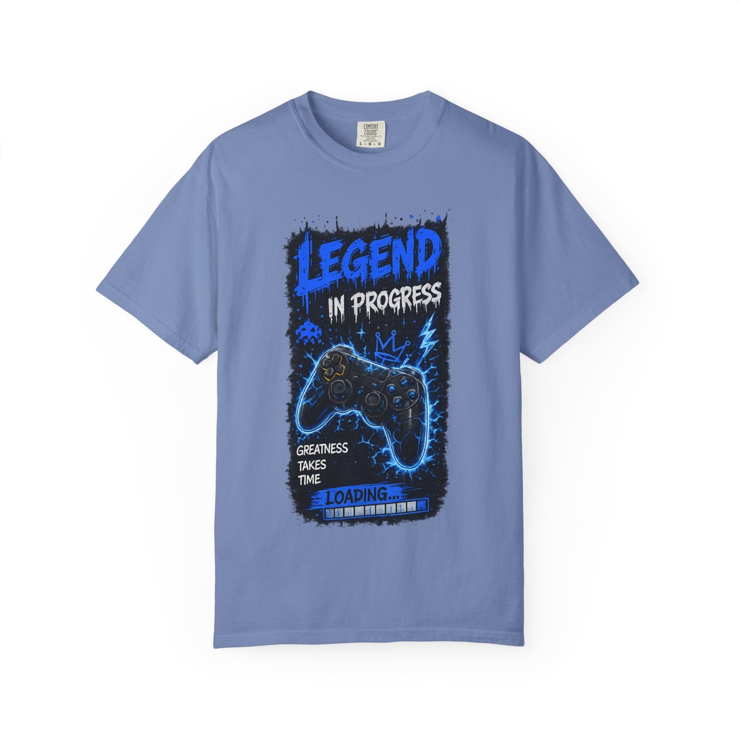 Legend in Progress Gamer T-Shirt — "Legend in Progress" Graphic Tee with Controller