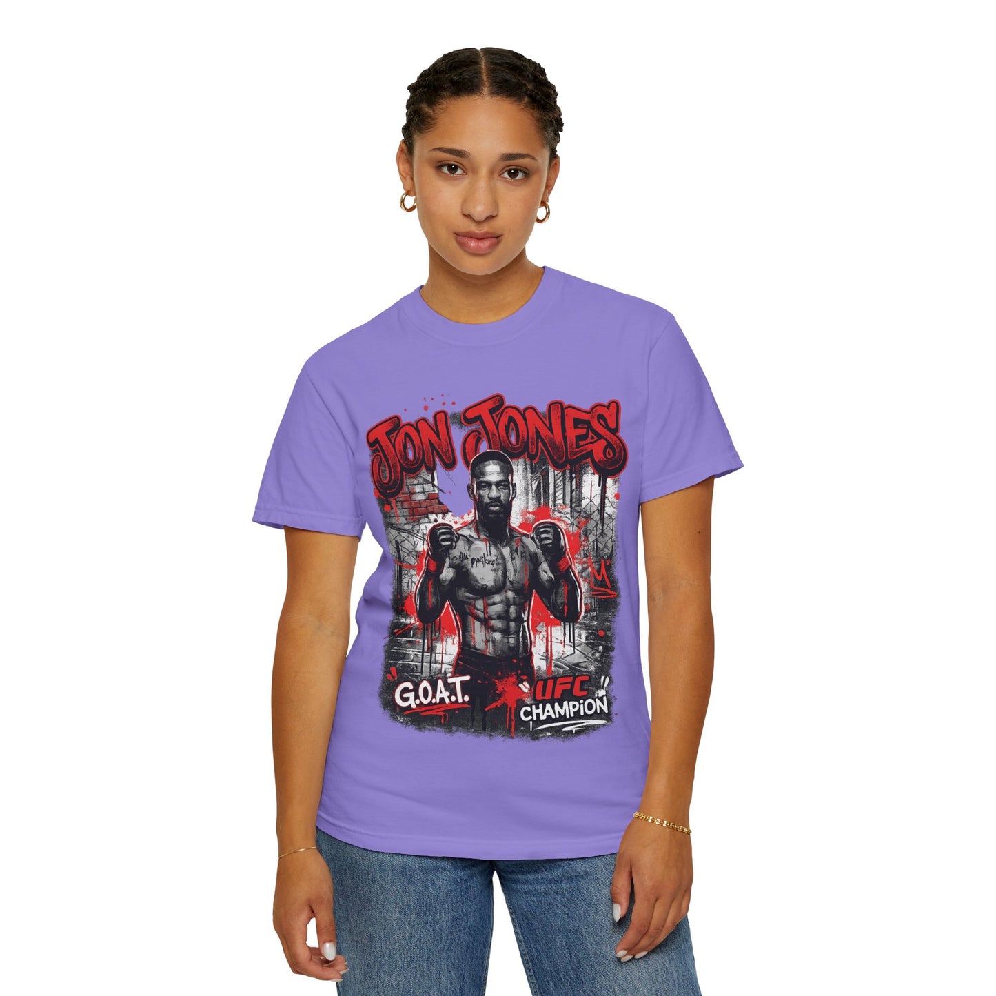 Boxing Champion Graphic T-Shirt — 'G.O.A.T. UFC Champion' Streetwear Tee