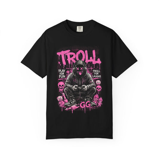 Troll Gamer Hoodie Graphic Tee | Gamer Skull Streetwear