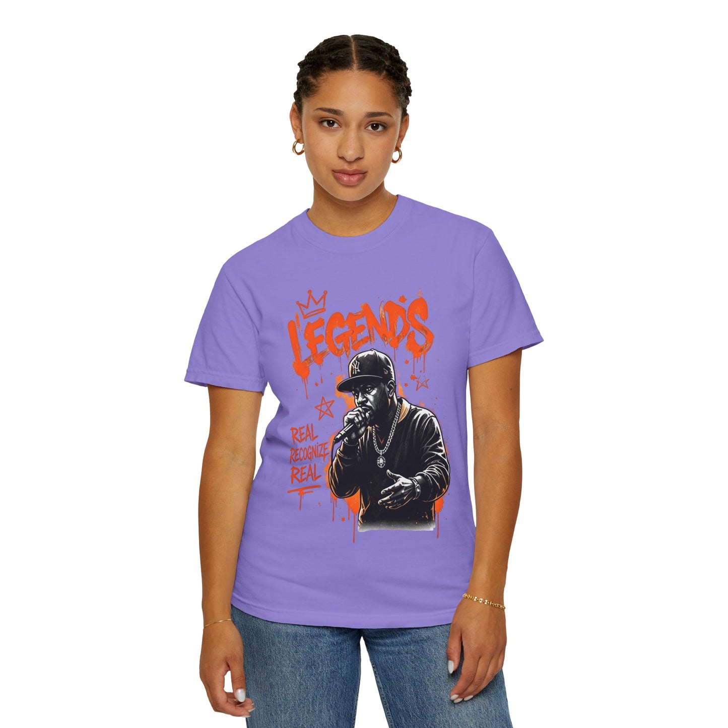 Legend’s Rapper Graphic T-Shirt — “Real Recognize Real” Streetwear Tee