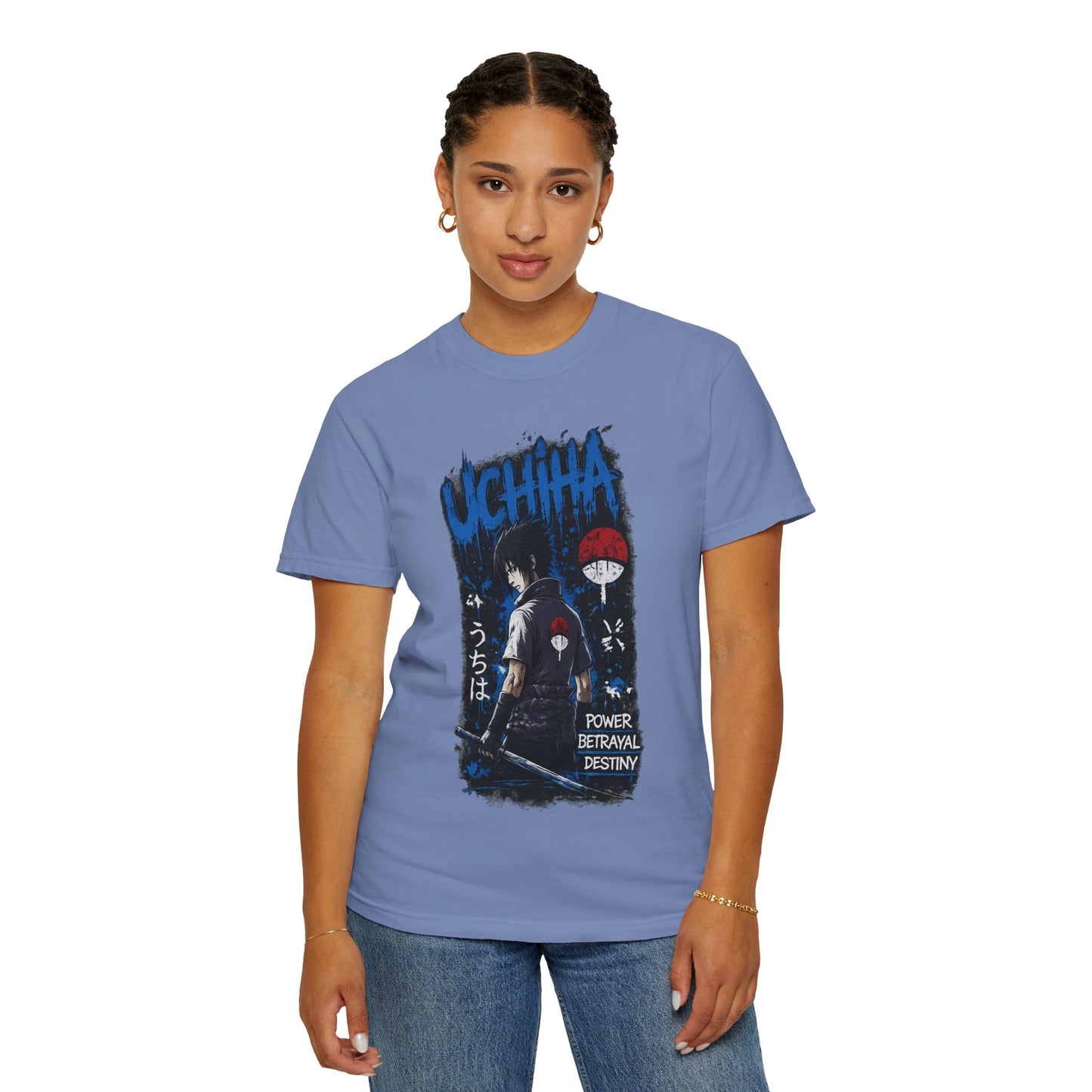 Uchiha Clan Graphic T-Shirt — Anime Sasuke Poster Design
