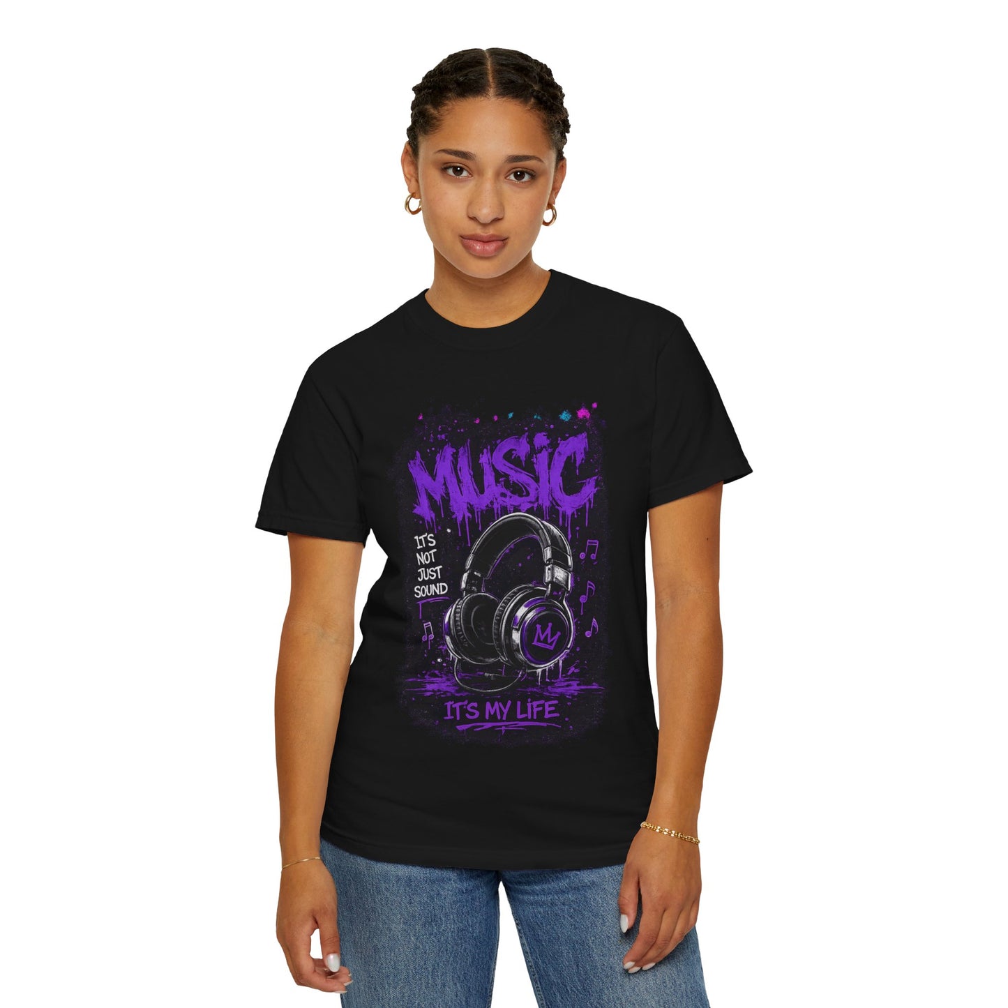 Music Is My Life T-Shirt — Headphones Graphic Tee
