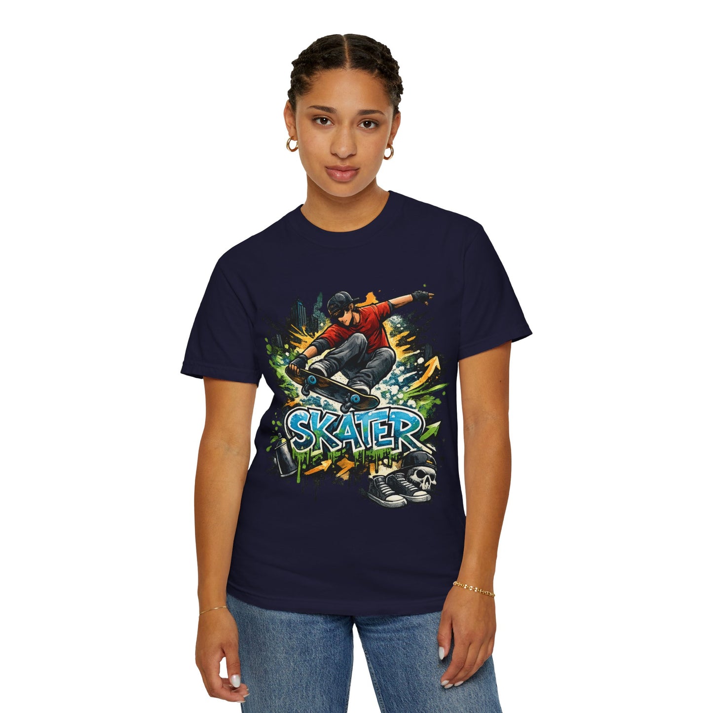 Skater Graphic T-Shirt — Urban Skateboarder Street Art Tee