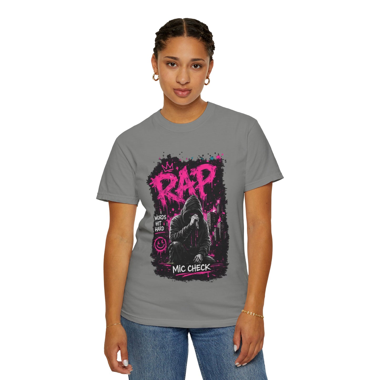 Rap Mic Check T-Shirt — Urban Hip-Hop Graphic Tee