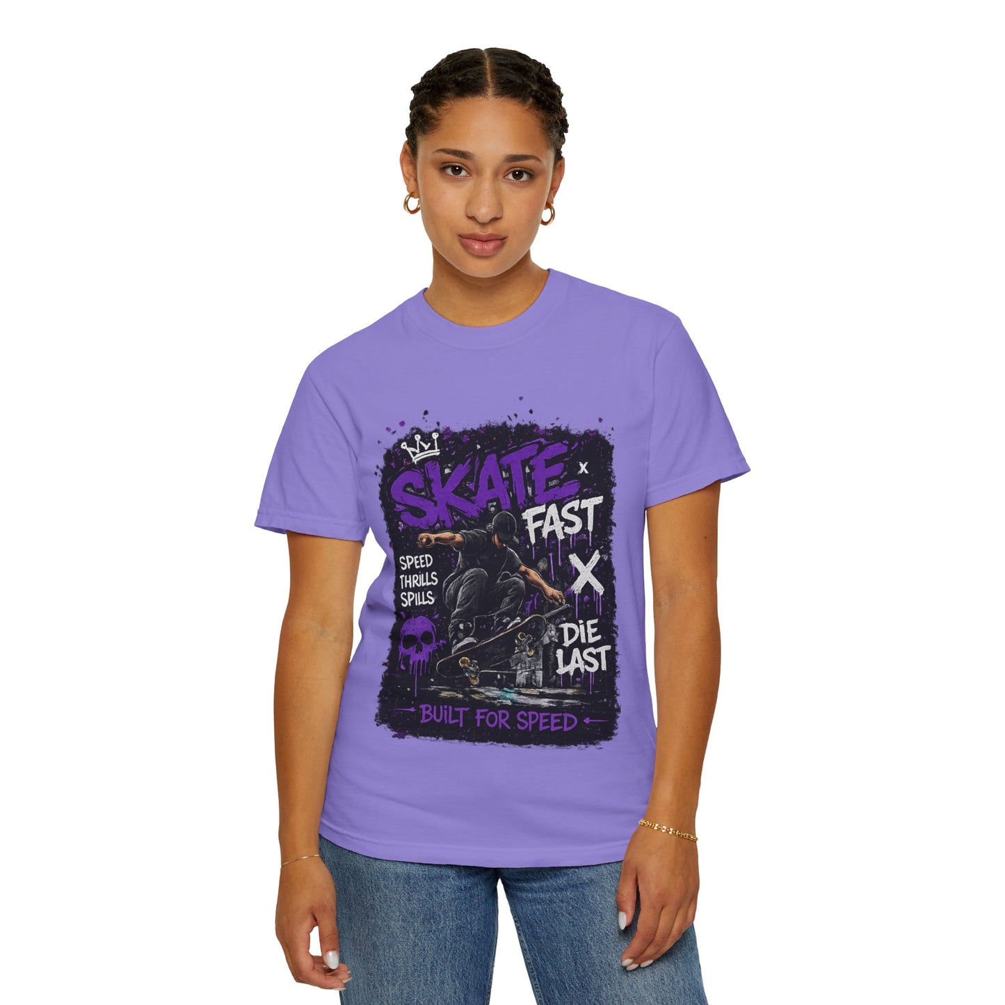 Skate Fast Skateboard T‑Shirt — "Built for Speed" Graphic Tee