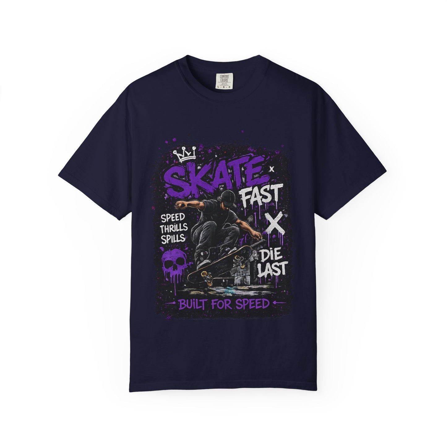 Skate Fast Skateboard T‑Shirt — "Built for Speed" Graphic Tee