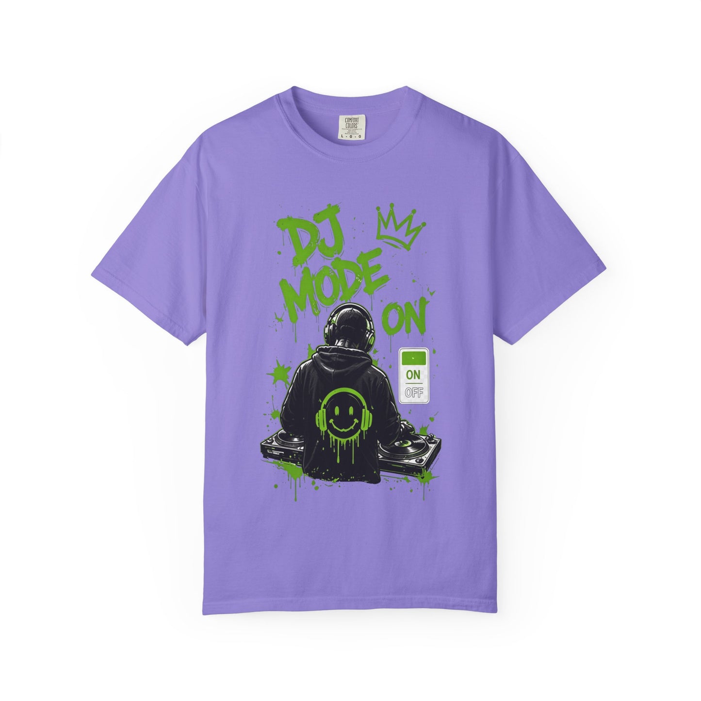DJ Mode On T-Shirt — Neon Green DJ Graphic Tee