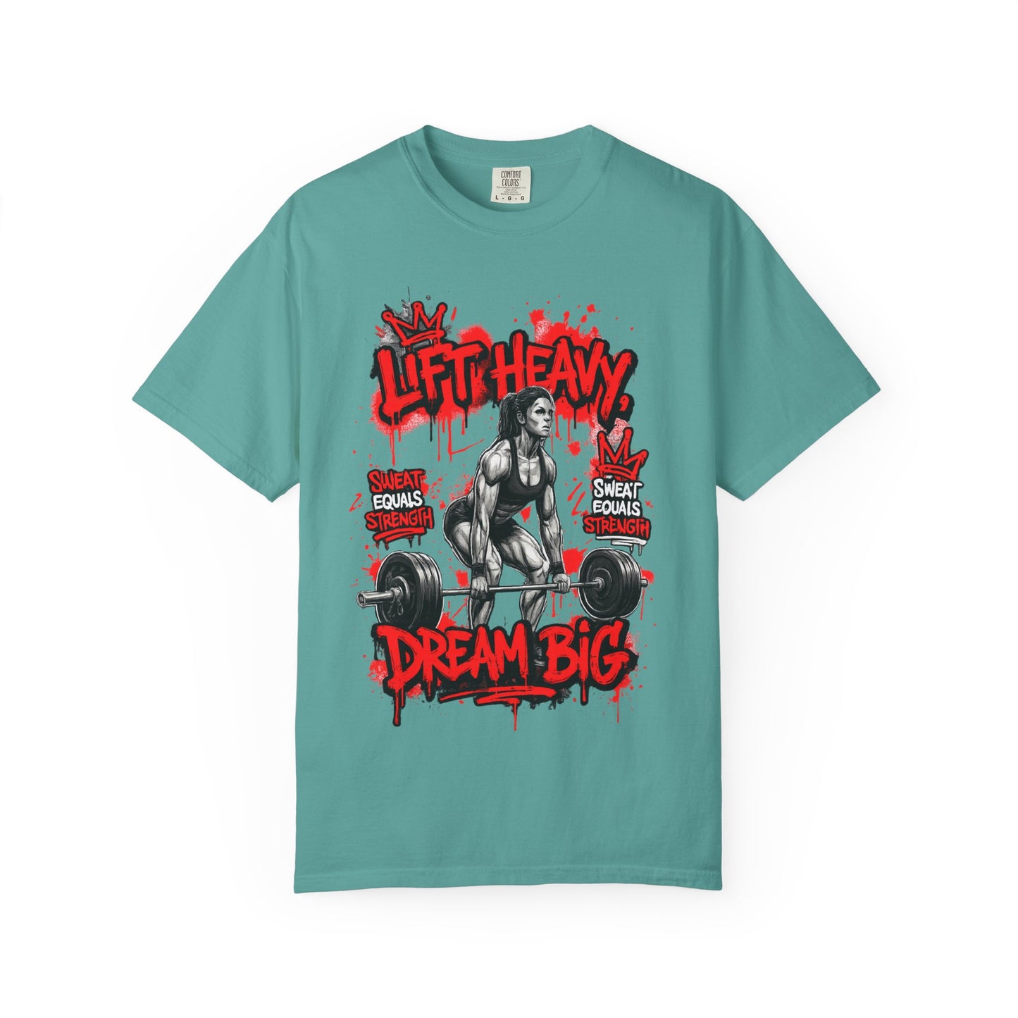 Lift Heavy Dream Big T-shirt | Female Deadlift Weightlifting Design