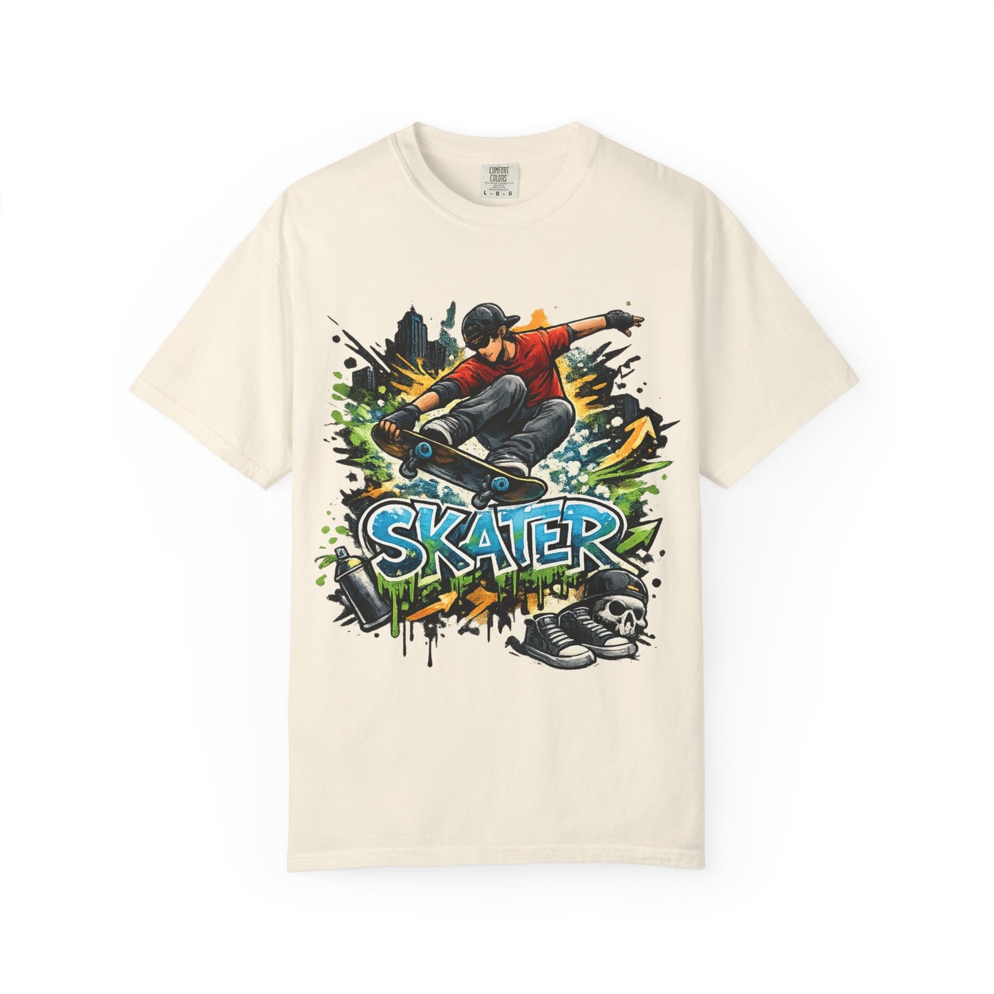 Skater Graphic T-Shirt — Urban Skateboarder Street Art Tee