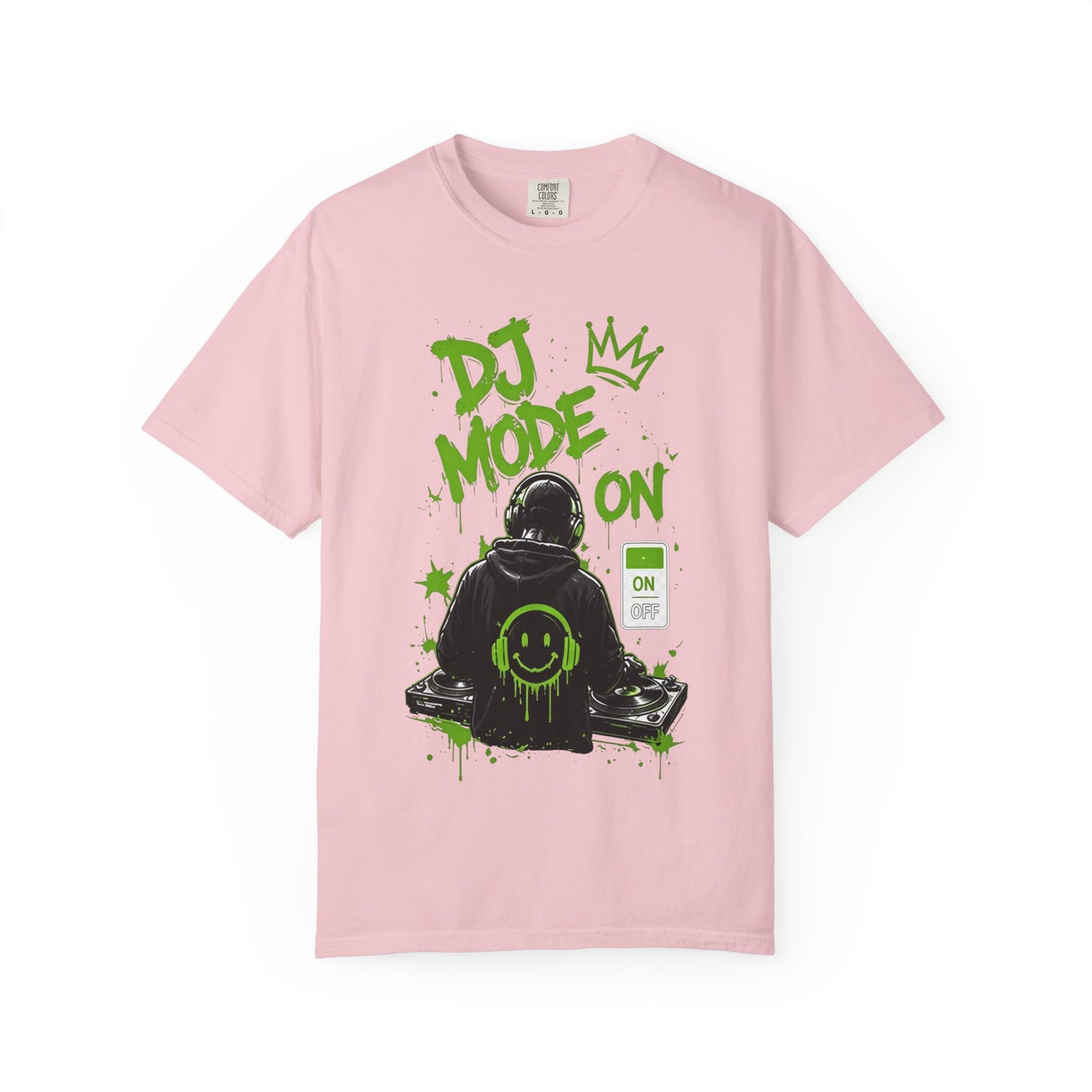 DJ Mode On T-Shirt — Neon Green DJ Graphic Tee