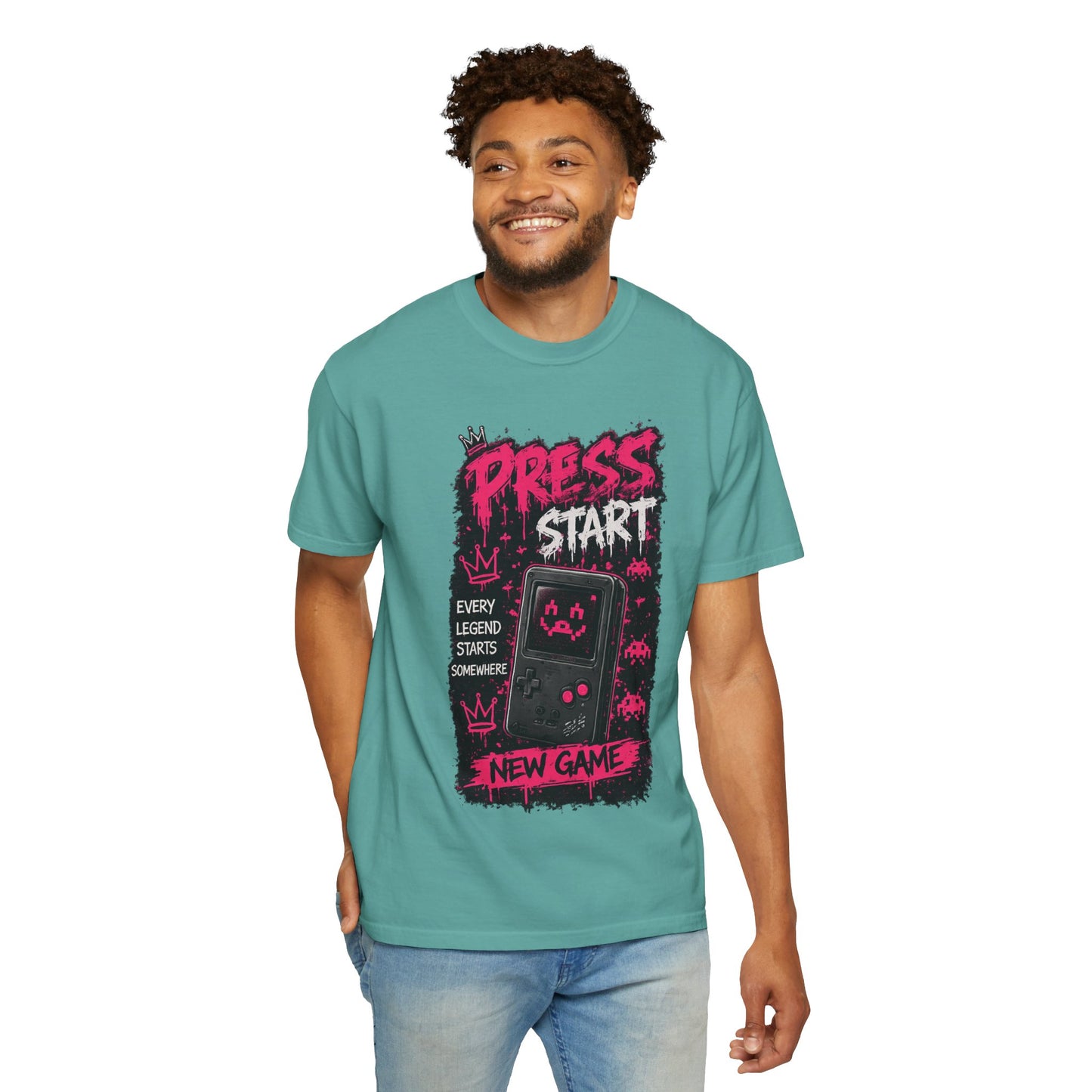 Press Start New Game T-Shirt — Retro Gamer Graphic Tee