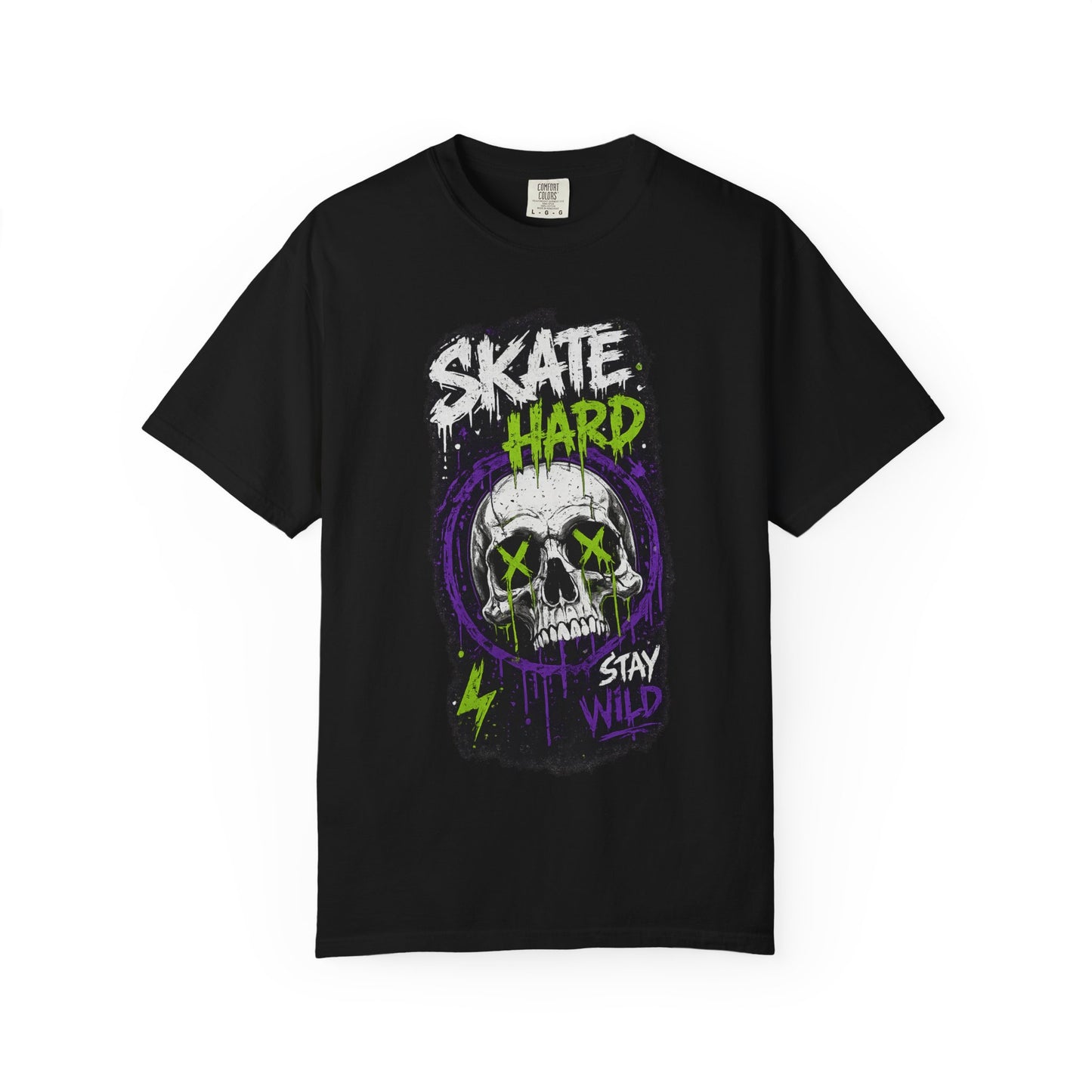 Skate Hard Skull T-Shirt — Stay Wild Graphic Tee