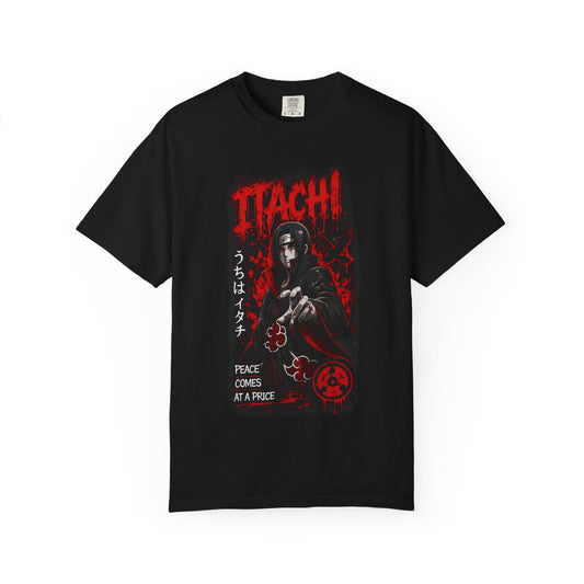 Itachi Graphic T-Shirt — Anime Villain Illustration "Peace Comes at a Price"