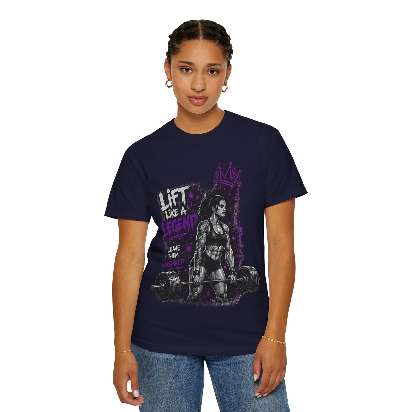 Lift Like a Legend Weightlifting T-Shirt — Female Power Deadlift Gym Tee